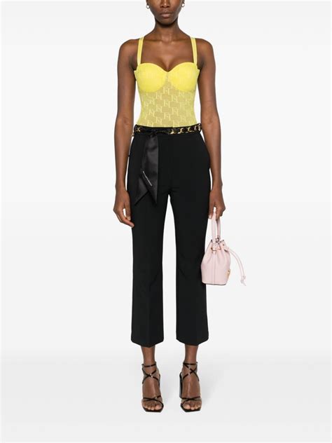 Elisabetta Franchi Top Estilo Bustier Con Logo Bordado Farfetch