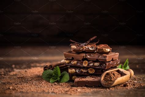 Stack Of Chocolate Food Images Creative Market