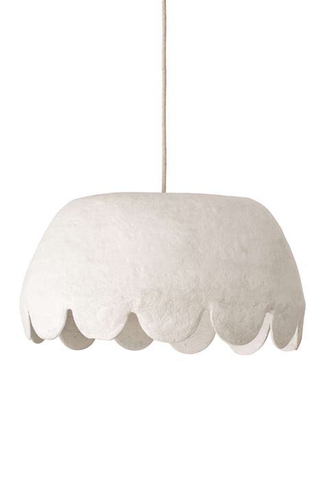 Scalloped Pendant Light White By Her Hands Style Sourcebook