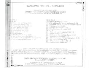 Turandot Cd R Mono Re Release Von Giacomo Puccini