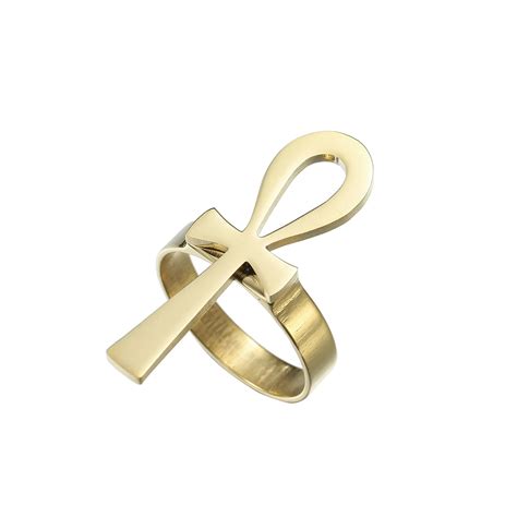 Bague égyptienne croix de Ankh pour homme Trésor de Khéops