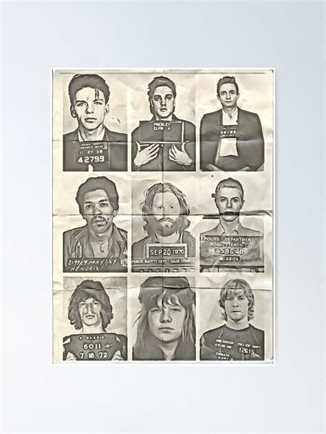 Musician Mugshots Poster For Sale By Citiesonwalls Redbubble