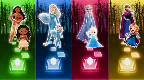 Frozen Elsa Vs Frozen Anna Tiles Hop Dancing Road Let It Go