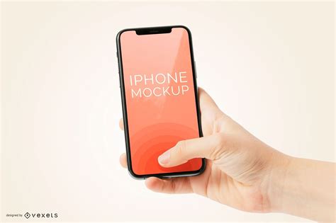 Hand Holding IPhone 11 Phone Mockup PSD Editable Template