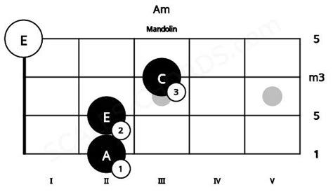 Am Mandolin Chord | A minor triad | Scales-Chords