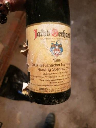 Jakob Gerhardt Kreuznacher Narrenkappe Riesling Sp Tlese Doux Vivino