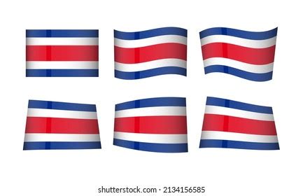 Costa Rican Flag Costa Rica National Stock Vector Royalty Free