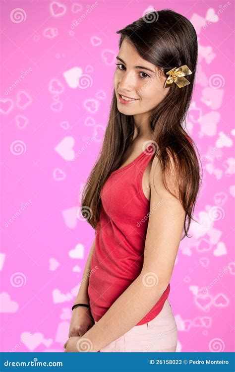 Sweet Beautiful Girl Smiling Stock Image Image Of Gorgeous Caucasian 26158023