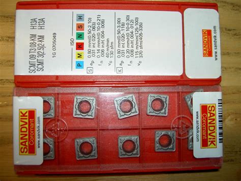 X10 SANDVIK MILLING INSERTS SCMT 09T308 KM H13A SCMT 3 2 5 2 KM H13A