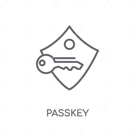 Passkey Linear Icon Modern Outline Passkey Logo Concept On Whit Stock Vector Illustration Of