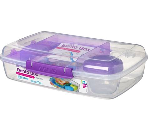 Buy SISTEMA Bento Rectangular 1 7 Litre Lunch Box Clear Free