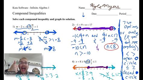 Multi Step Inequalities Algebra 1 Kuta Worksheet Series Youtube Worksheets Library