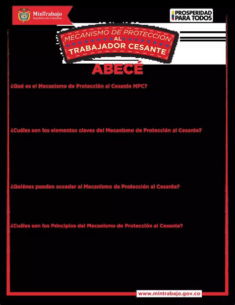 Abecé del Mecanismo de Protección al Cesante PDF