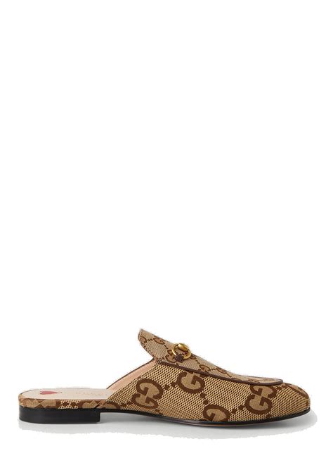 Princetown Gg Mules In Beige Gucci