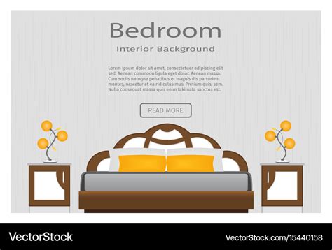 Web banner elegance bedroom interior Royalty Free Vector