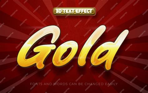 Premium Vector Gold 3d Editable Text Effect Style