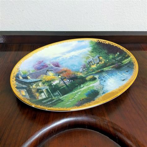 Vintage Thomas Kinkade S Lamplight Brooke Decor Plate Furniture Home