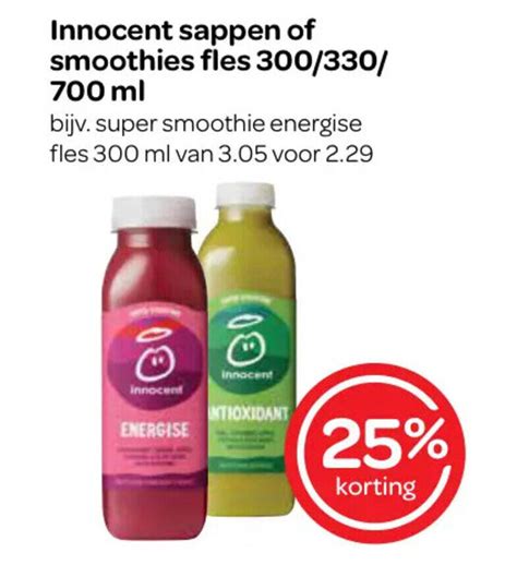 Innocent Sappen Of Smoothies Fles 300 330 700 Ml Aanbieding Bij Spar