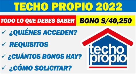 Bono Techo Propio Nuevo Bono De Y Soles