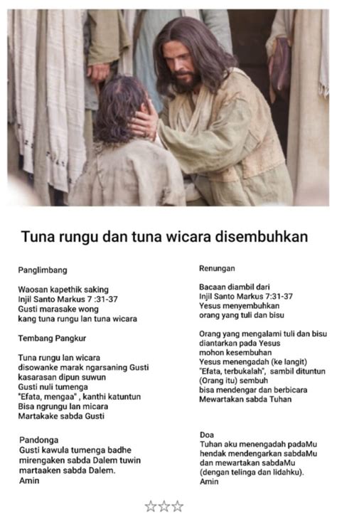 Yesus Sembuhkan Tuna Rungu Dan Tuna Wicara Sesawi Net