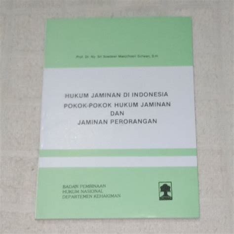 Jual Buku Asli Hukum Jaminan Di Indonesia Pokok Pokok Hukum Jaminan