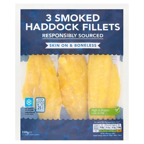 4 Smoked Haddock Fillets 360g Fish Fillets Iceland Foods