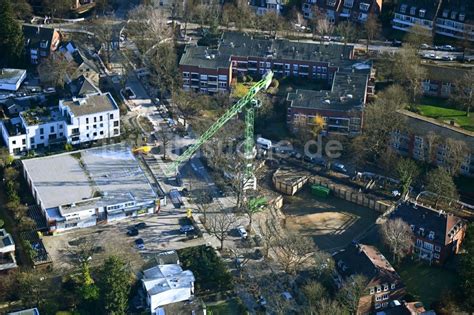 Luftbild Hamburg Baustelle Zum Neubau Eines Wohnhauses An Der