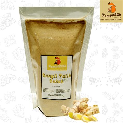 Jual Kunyit Putih Bubuk Asli Murni 100 100 Gram Bubuk Kunyit Putih