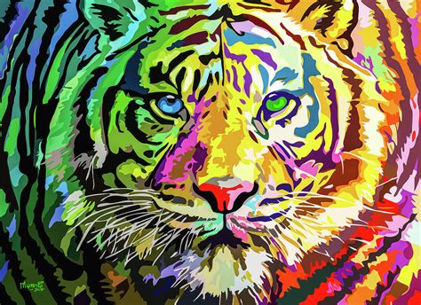 Colorful Tiger Painting | atelier-yuwa.ciao.jp