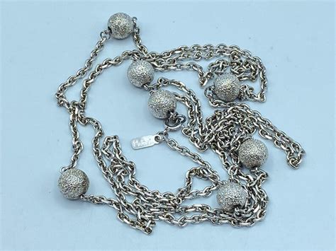 Vintage Monet Silver Necklace S Monet Necklace Monet Silver Tone