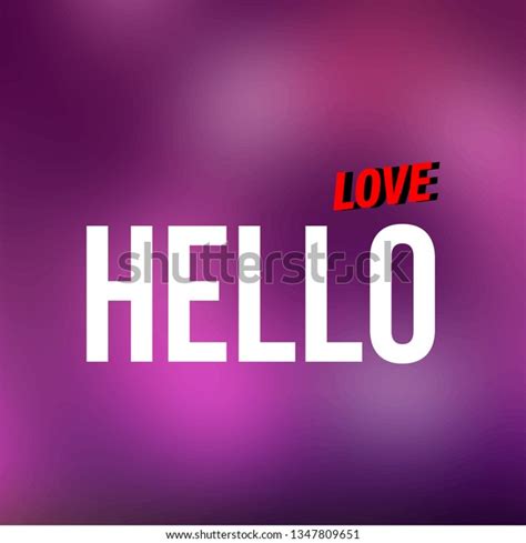 Hello Love Love Quote Modern Background Stock Vector Royalty Free