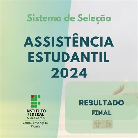 Resultado Final Edital Da Assist Ncia Estudantil Instituto