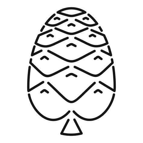 Pine Cone Icon Outline Style Vector Art At Vecteezy