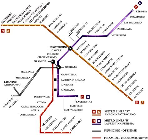 Cartina Metropolitana Roma