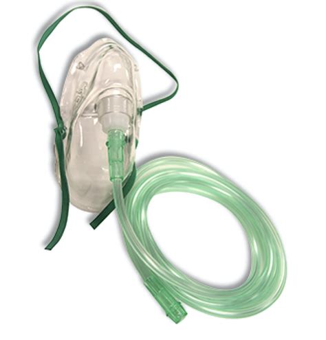 Disposable Oxygen Mask With 7ft Tubing Adult On Set Health Services