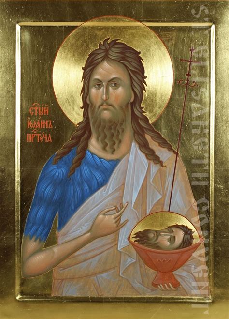 Hand Painted Icon Of St John The Baptist John The Baptist Paint Icon