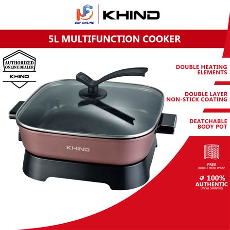 Khind L Multifunction Multi Cooker Electric Skillet Hp Shopee