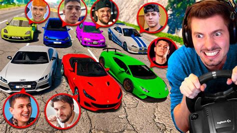 Destruindo CARROS DE YOUTUBERS Parte 2 No BeamNG Drive YouTube