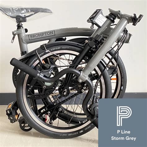 Brompton P Line Urban Storm Grey Metallic High Handlebar Singapore