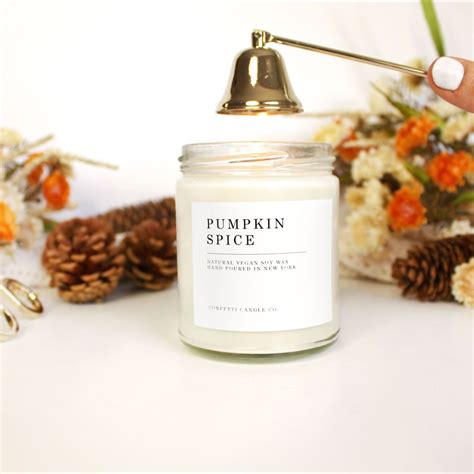 Pumpkin Spice Soy Candle Pumpkin Candles Fall Candles Vegan Candles