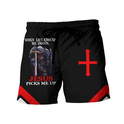 When Life Knocks Me Down Jesus Picks Me Up 3D All Over Printed Clothes