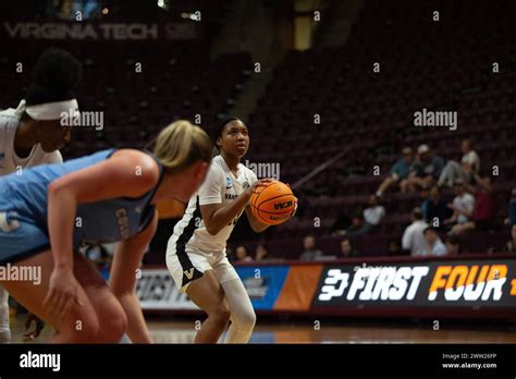 Blacksburg Va Usa 20th Mar 2024 Vanderbilt Commodores Guard Iyana