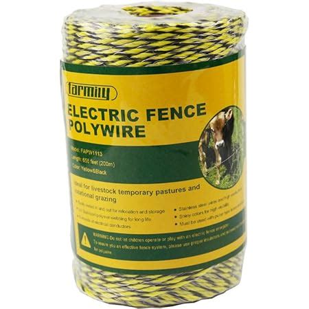 Amazon Farmily Portable Electric Fence Polywire 1312 Feet 400