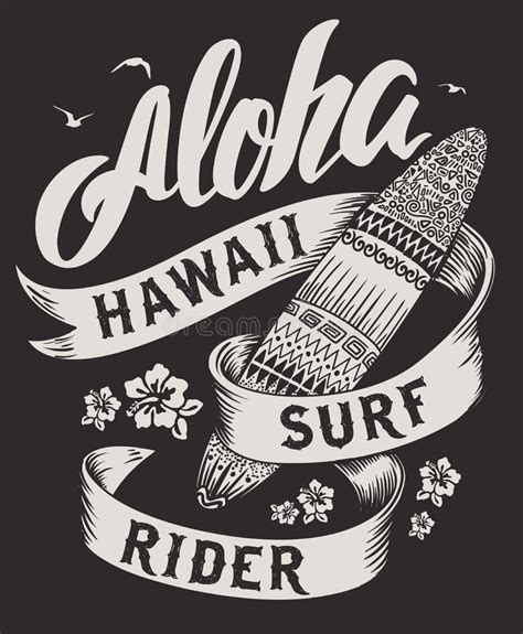 Etiqueta Engomada De Las Letras De La Hawaiana De Hawaii Ilustraci N