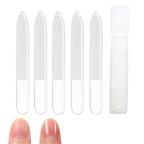 5 Pcs Glass Nail Shiner Crystal Nail Shine Buffer Polisher Crystal