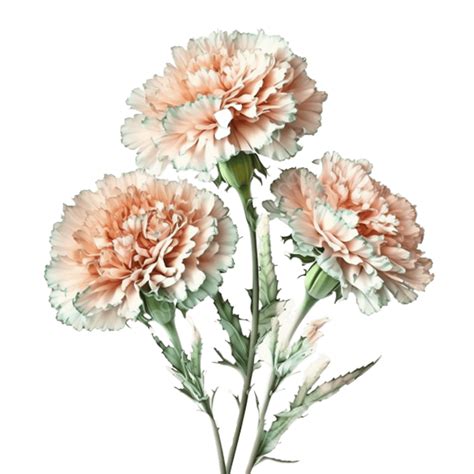 Carnation Watercolor Floral Illustration Carnation Watercolor