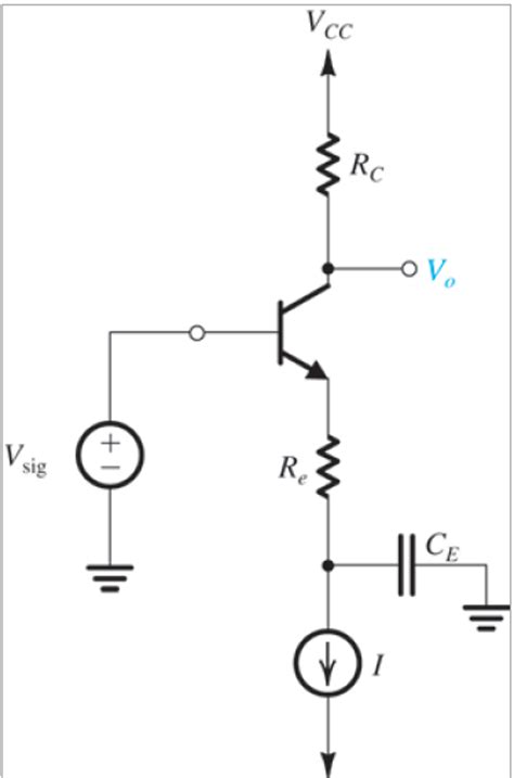 Solved The Bjt Common Emitter Amplifier Shown Below Includes Chegg