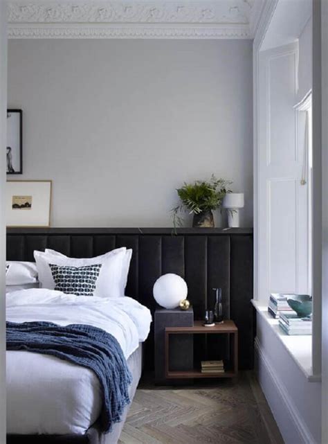 Quarto Com Cabeceira Preta - Cabeceira Preta: Dicas para Decorar +53 Modelos Inspiradores - Viva decora