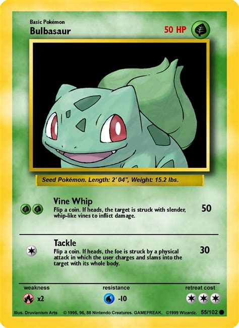 Bulbasaur Pokemon Card | www.imgkid.com - The Image Kid Has It!