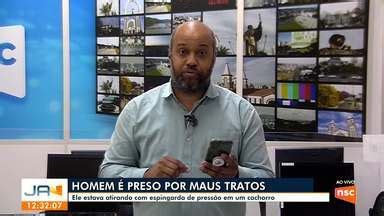 Jornal do Almoço Chapecó Homem que atirava espingarda de